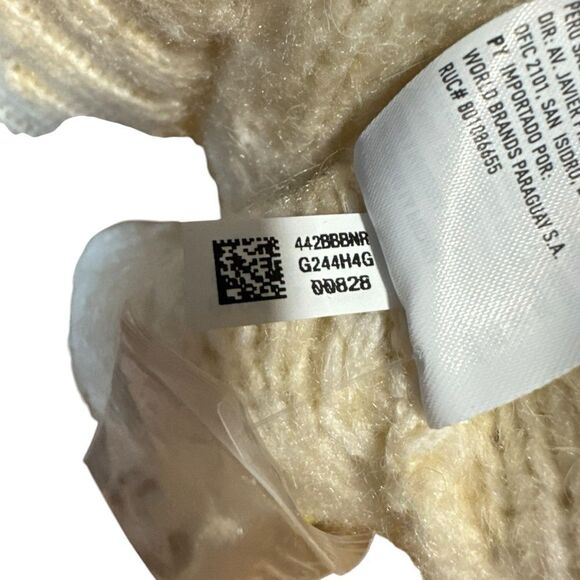 American Eagle Oversized Cable Knit Wool Blend Sweater Cream Beige Cardigan - Picture 7 of 9